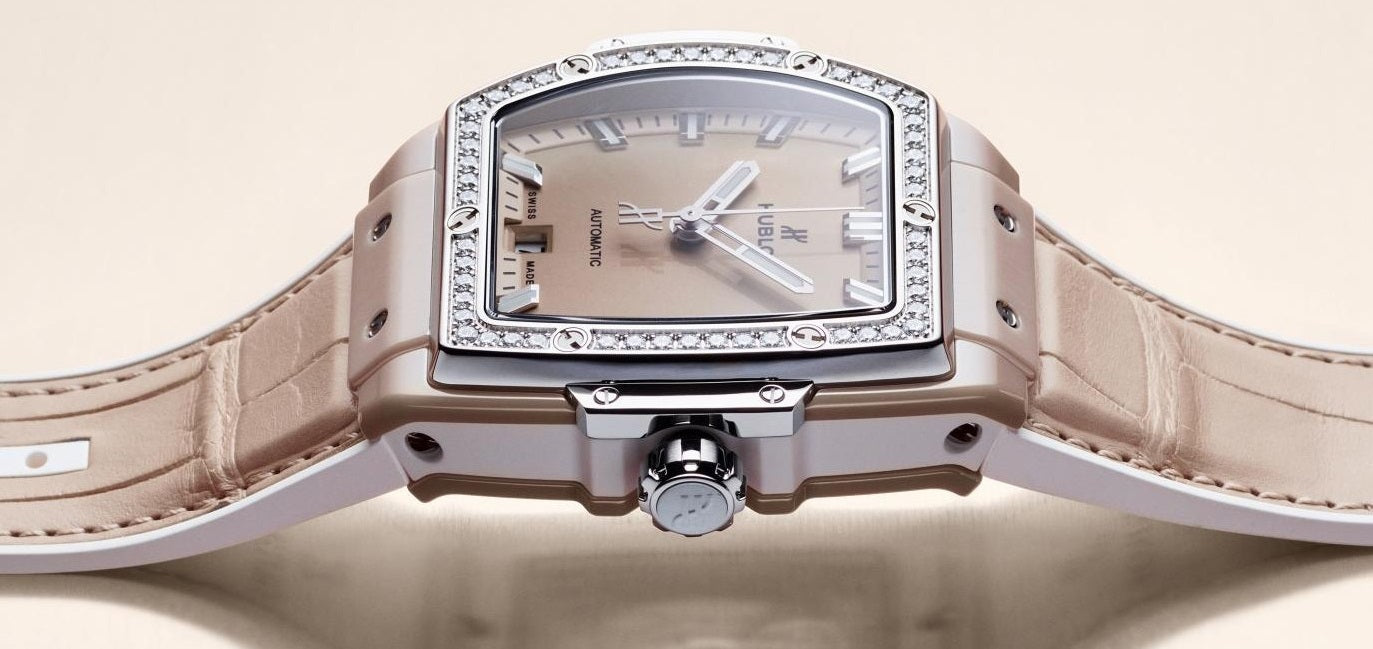 Hublot Spirit of Big Bang Beige Ceramic & Titanium & Diamonds Lady's Watch