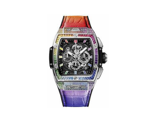 Hublot Spirit of Big Bang Chronograph Titanium & 18K White Gold & Colored Gemstones Man's Watch