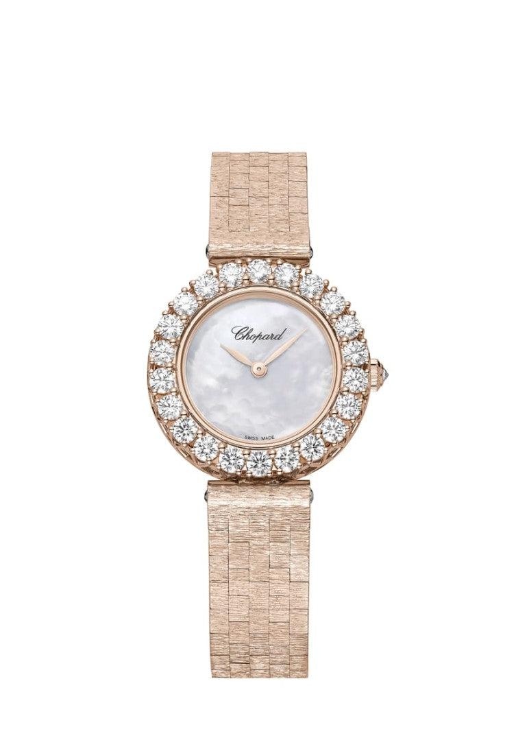 Chopard L’Heure Du Diamant Round Small 18K Rose Gold & Diamonds Ladies Watch