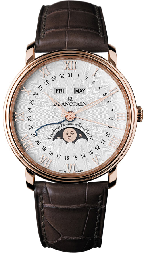 Blancpain Villeret Moonphase Complete Calendar 18kt Rose Gold Men's Watch