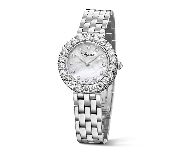Chopard L’Heure Du Diamant Round Small 18K White Gold & Diamonds Ladies Watch
