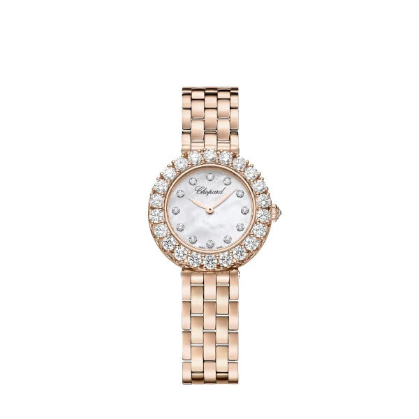 Chopard L’Heure Du Diamant Round Small 18K Rose Gold & Diamonds Ladies Watch