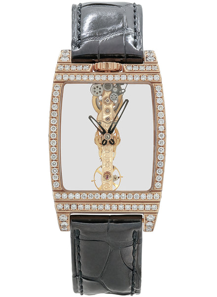 Corum Golden Bridge 18K Rose Gold Diamonds Lady s Watch