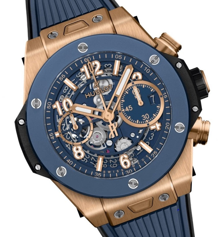 Hublot Big Bang Unico 18K King Gold Blue Ceramic Men's Watch