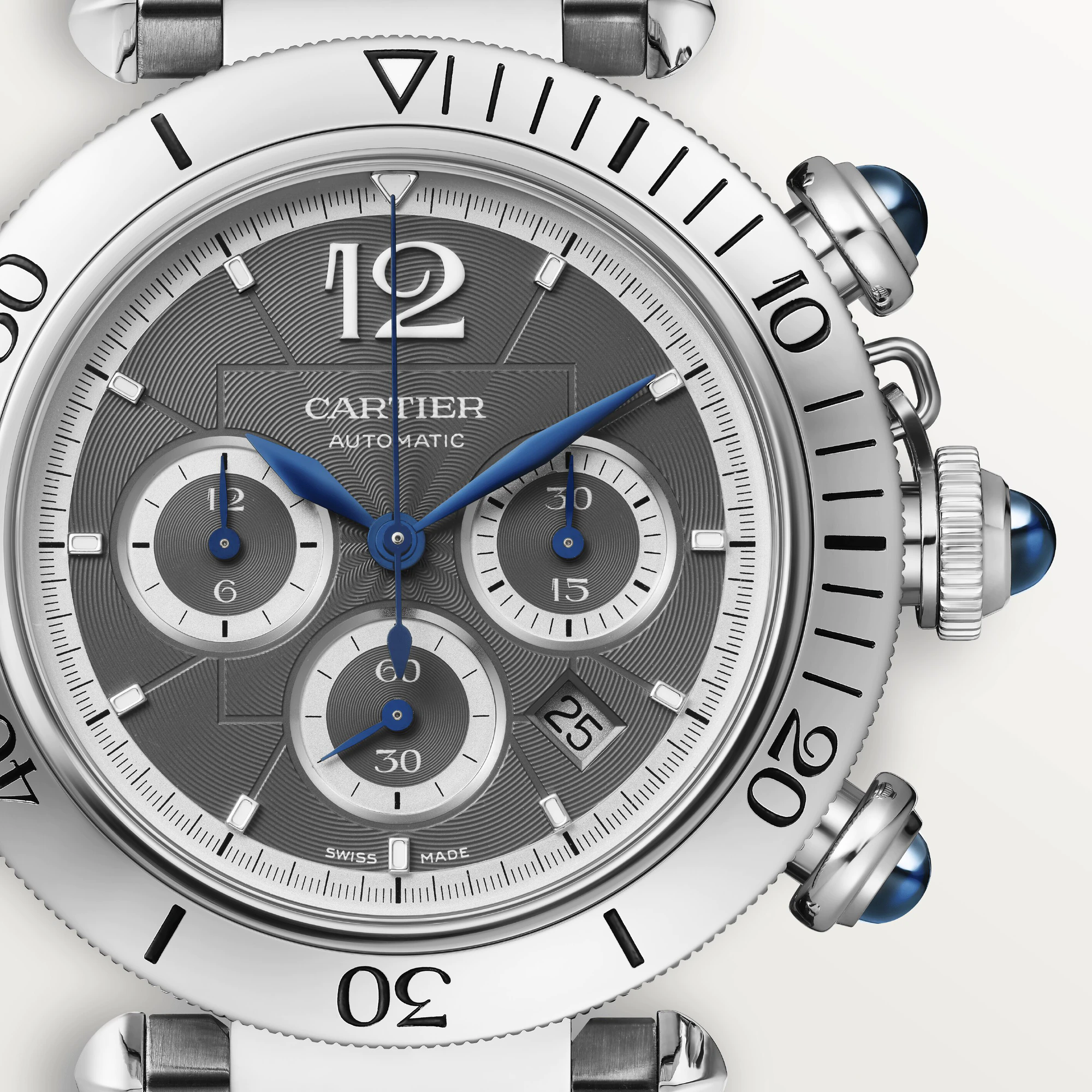 Cartier Pasha  Chronograph Stainless steel Men's Watch
