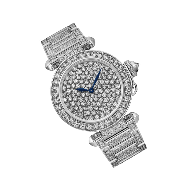 Cartier Pasha 35 mm White Gold & Diamonds Lady's Watch