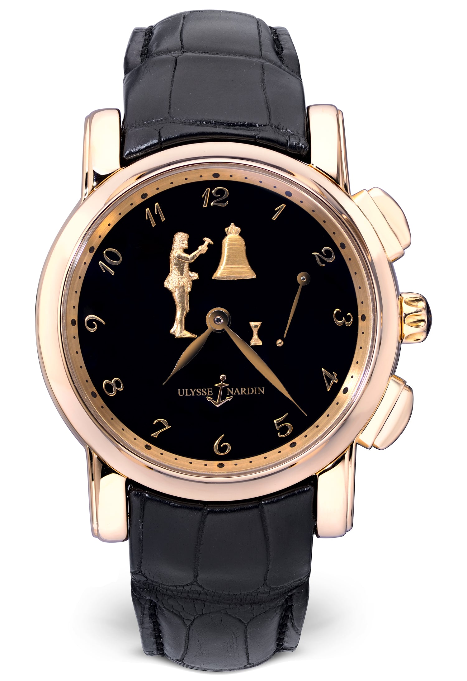 Ulysse Nardin Sonata Hourstriker 18K Rose Gold Men s Watch