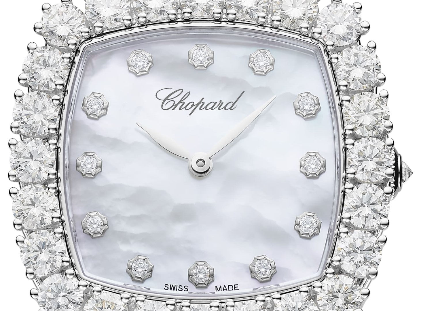 Chopard L’Heure Du Diamant 18K White & Diamonds Ladies Watch