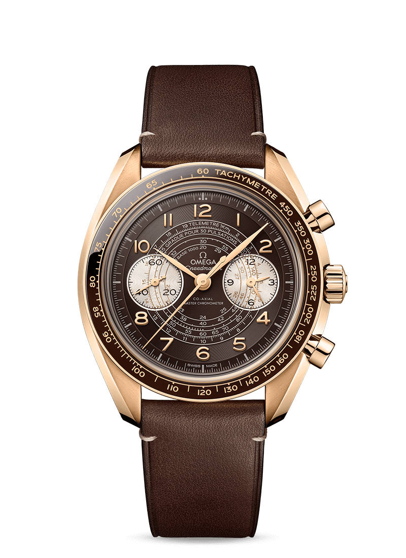Omega Speedmaster Co-Axial Master Chronometer Chronograph 18K Bronze Gold Man's Watch