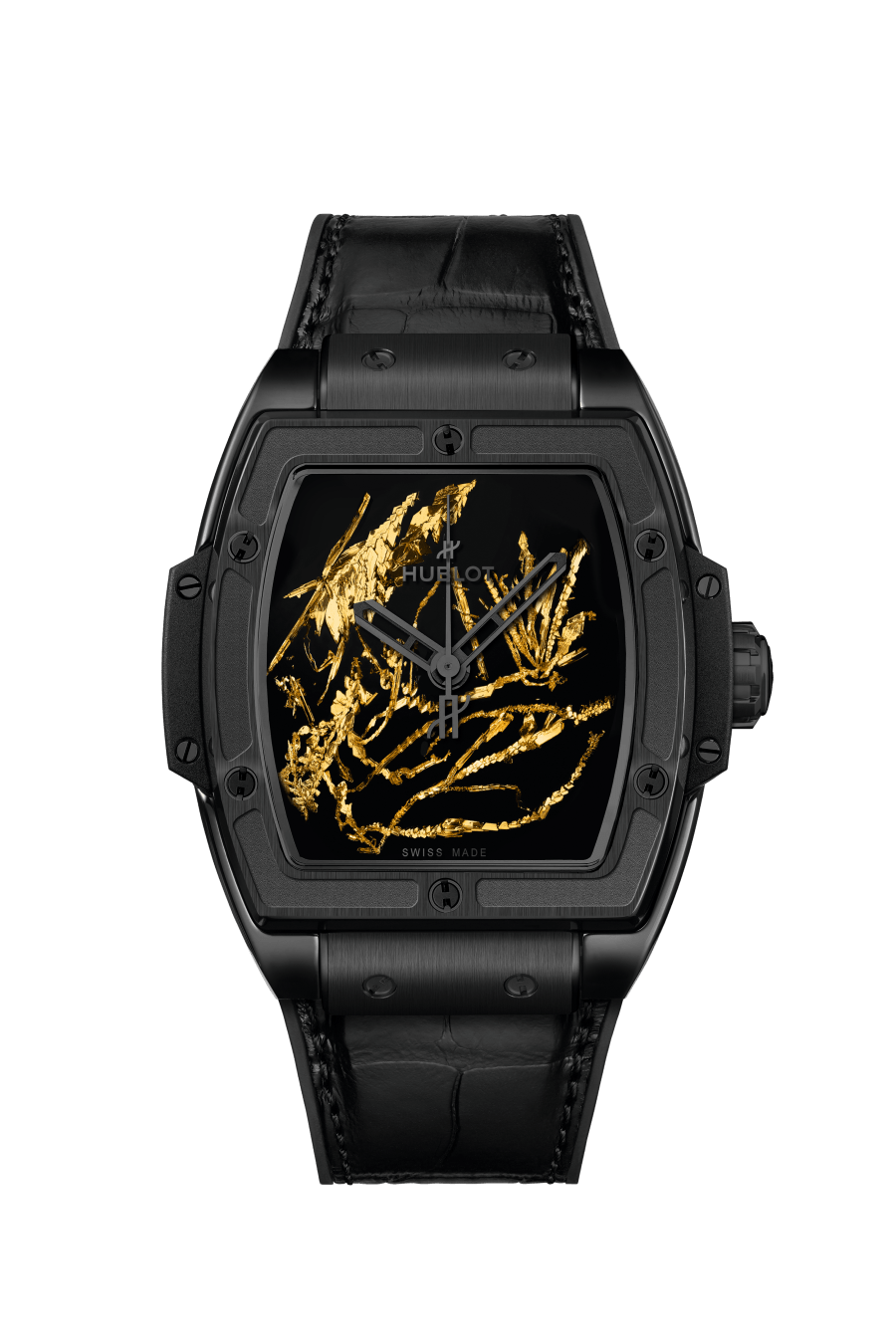 Hublot Spirit of Big Bang Black Ceramic 24K Gold Lady s Watch