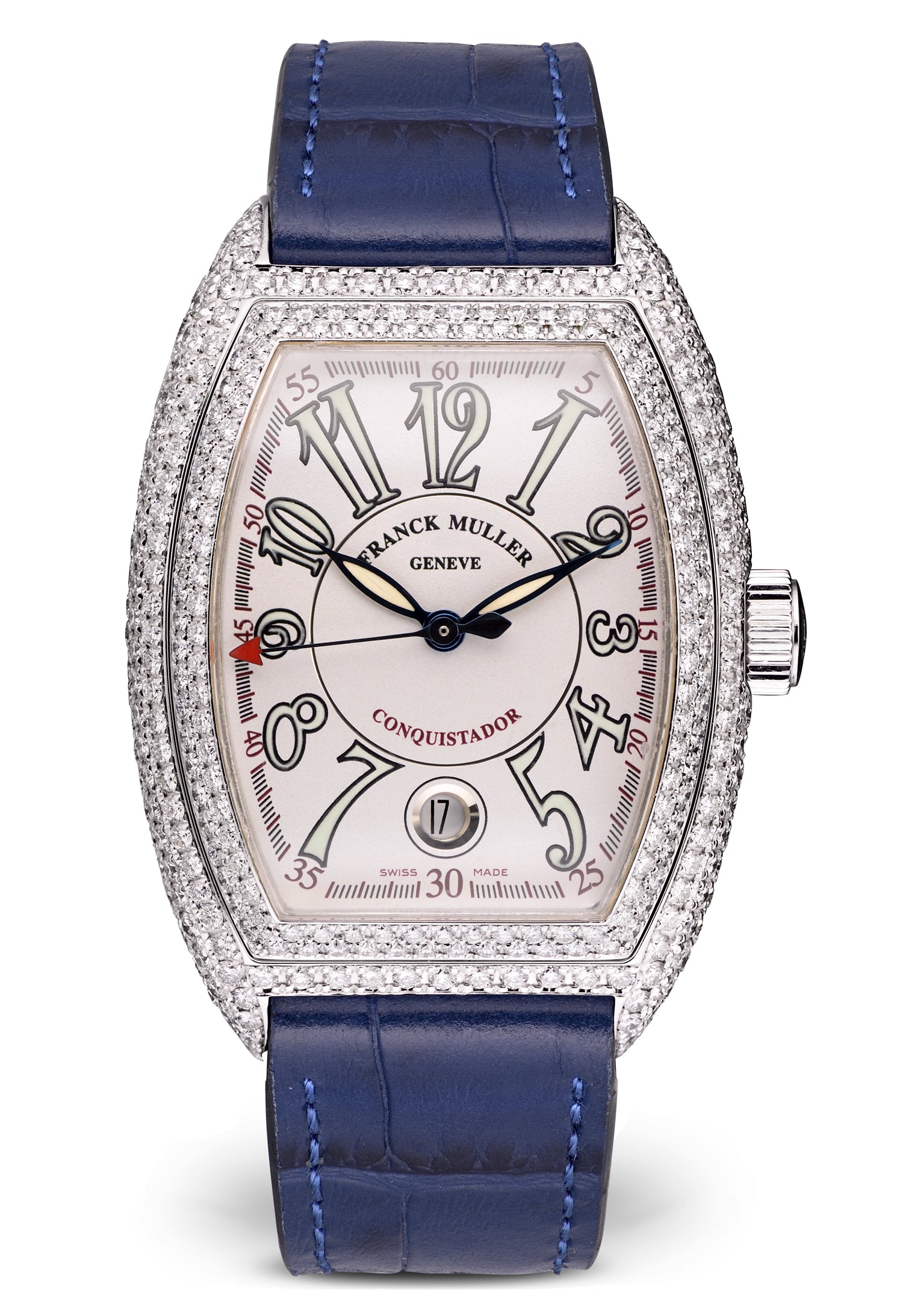 Franck Muller Conquistador 18K White Gold & Diamonds Watch