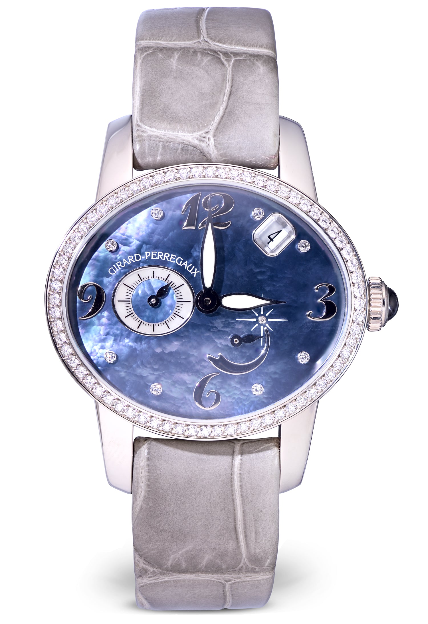 Girard Perregaux Cat's Eye 18K White Gold & Diamonds Ladies Watch