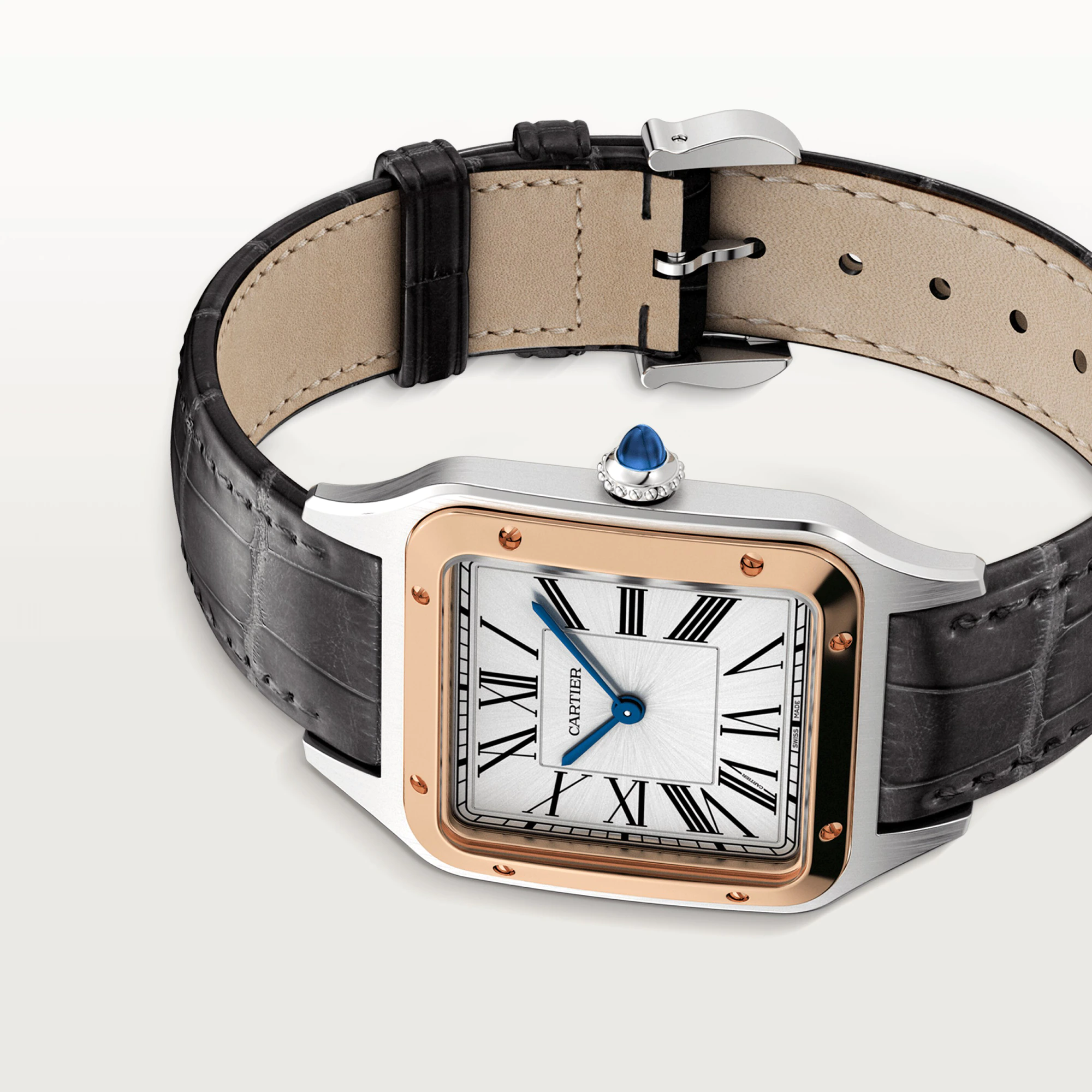 Cartier Santos Stainless Steel & Rose Gold Unisex Watch