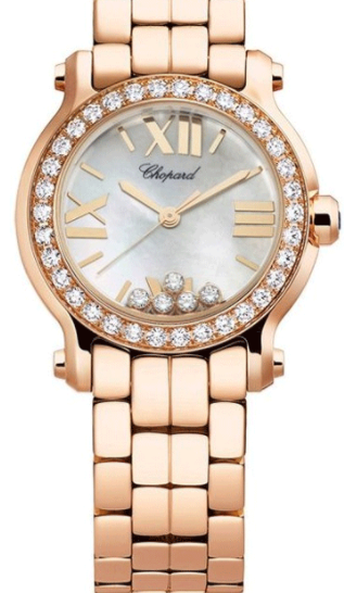 Chopard Happy Sport 18kt Rose Gold Diamond Lady's Watch