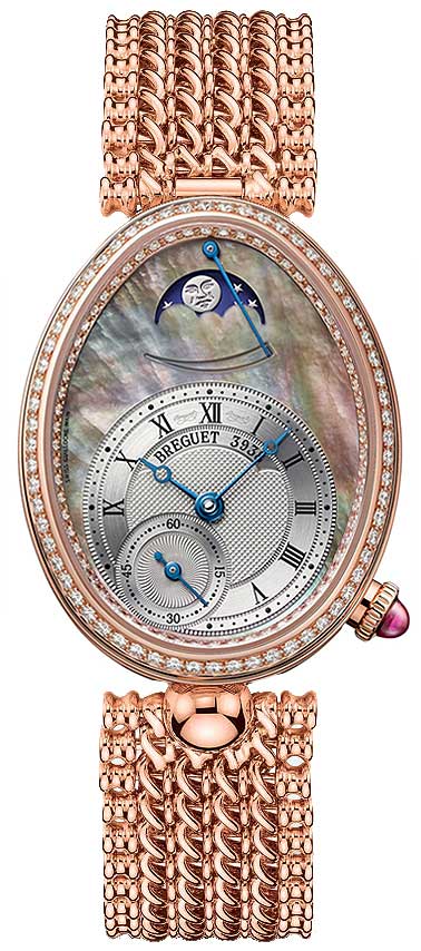 Breguet Reine De Naples 8908 18K Rose Gold & Diamonds Ladies Watch