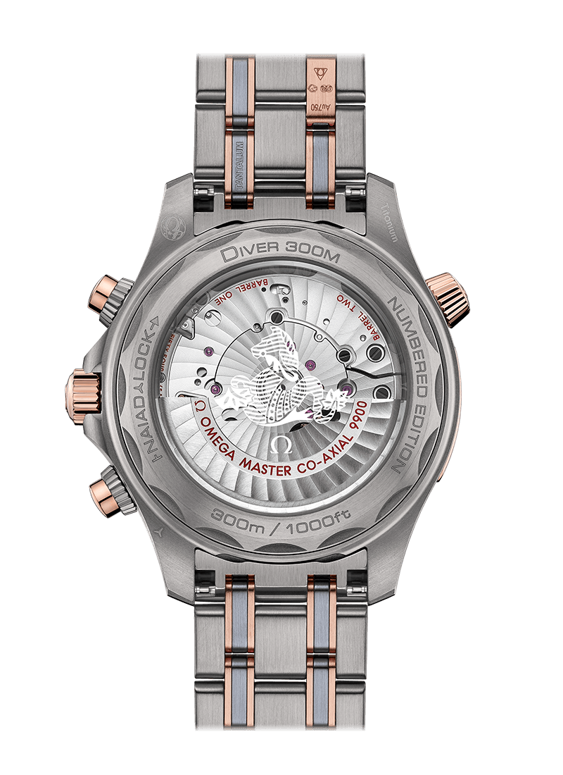 Omega Seamaster Diver Co-Axial Chronometer Chronograph Titanium & 18K Sedna™ Gold Men's Watch