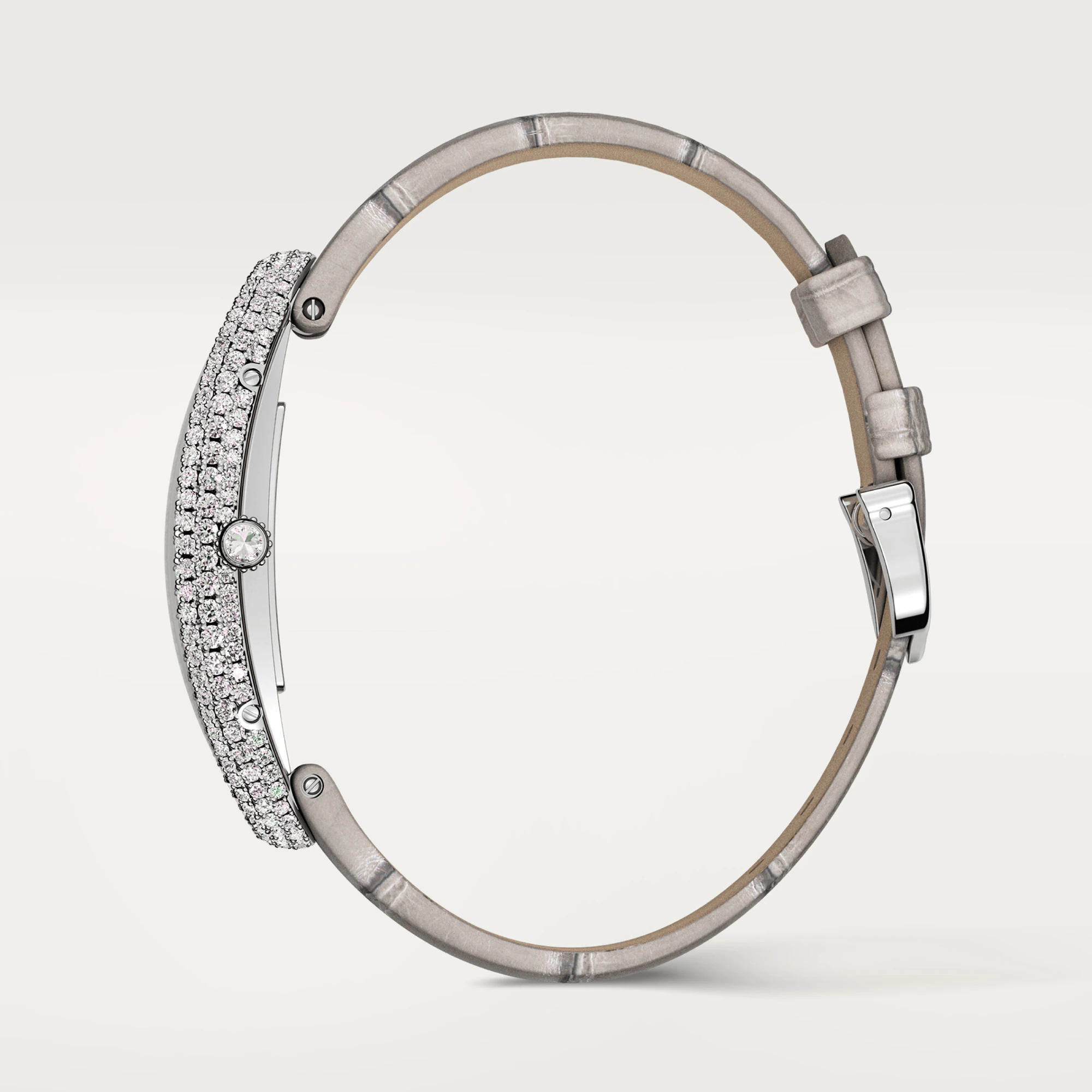 Cartier Baignoire 18K White Gold & Diamonds Ladies Watch