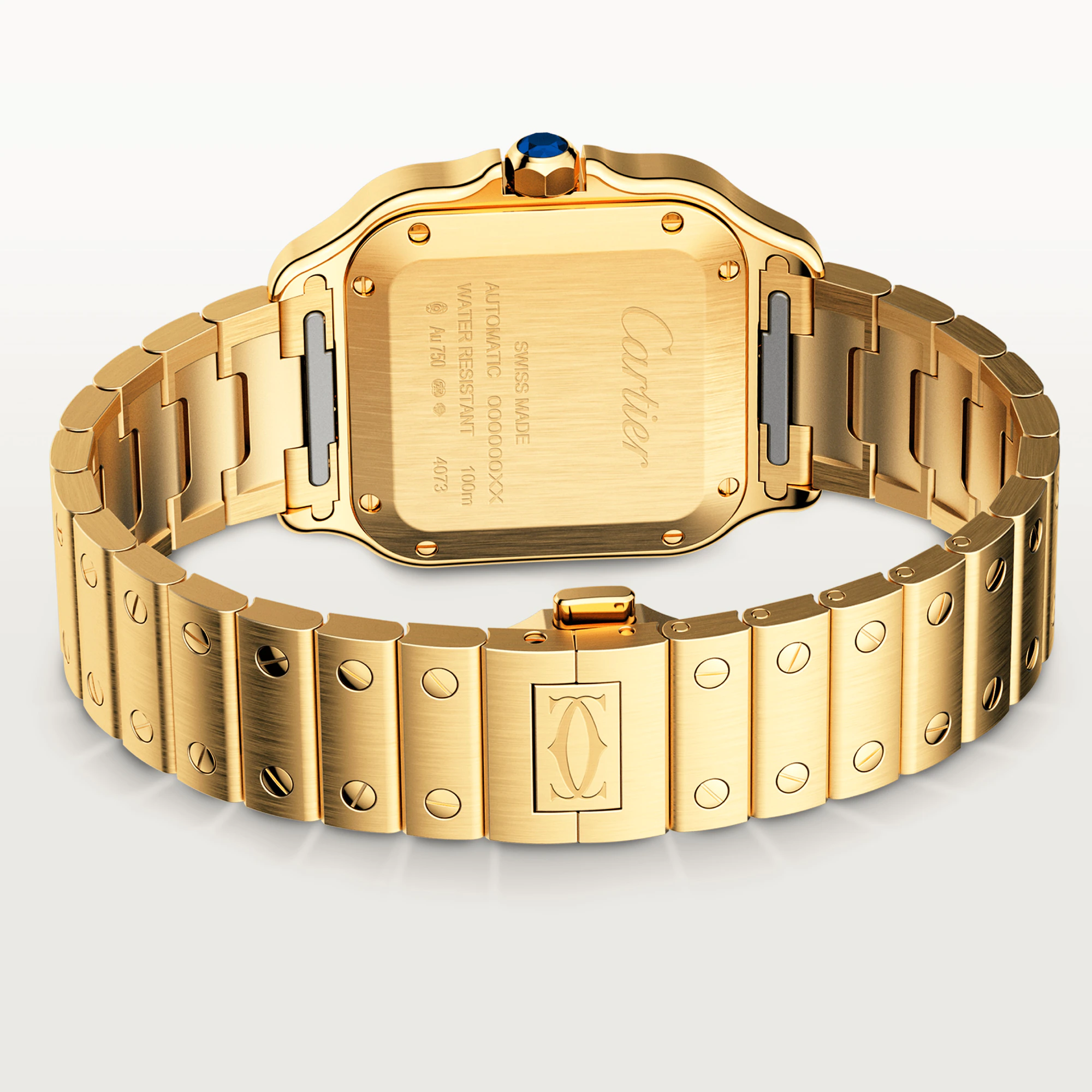 Cartier Santos Yellow Gold Unisex Watch
