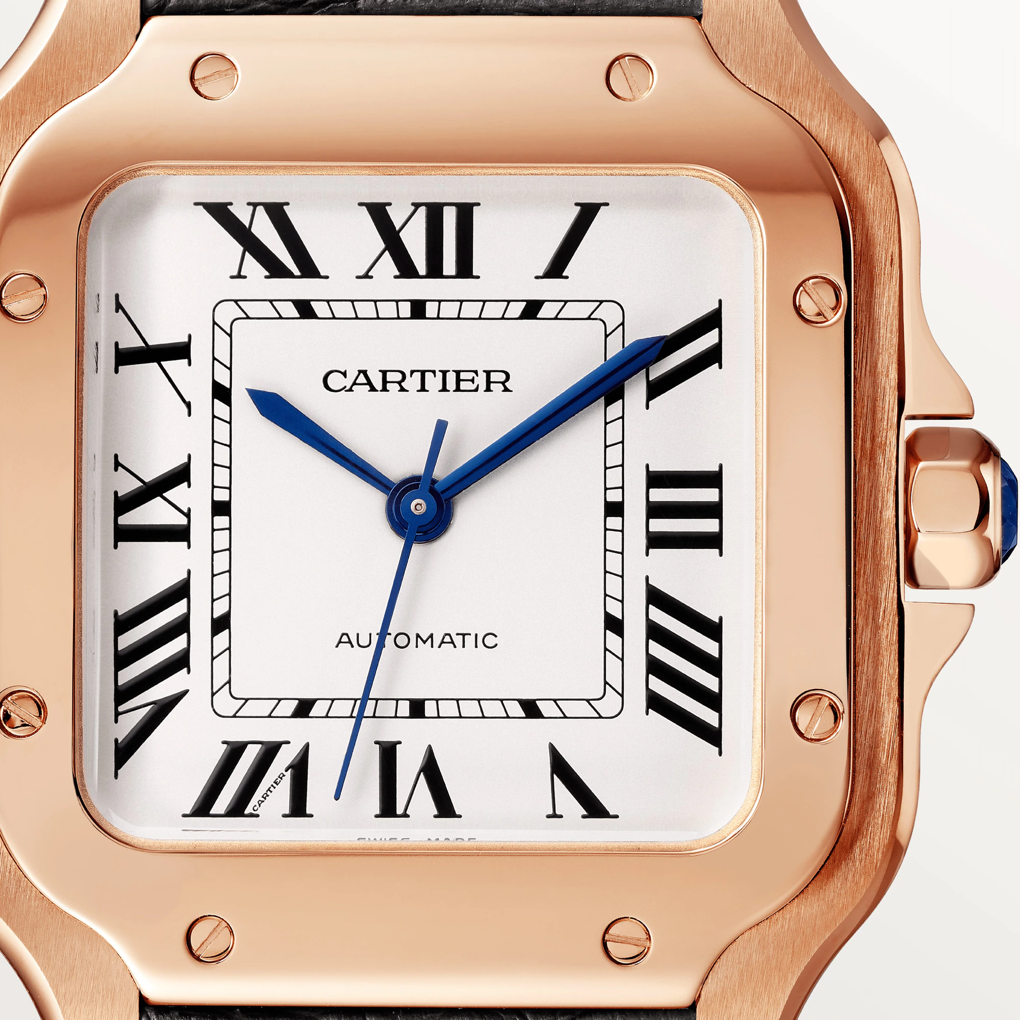 Cartier Santos 18K Rose Gold  Watches women leather, Cartier watches  women, Trendy watches