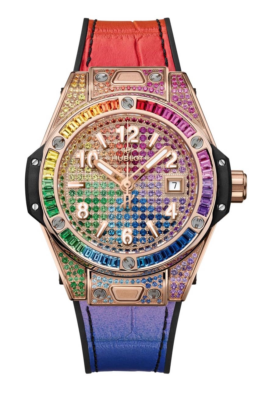 Hublot Big Bang 18K King Gold  & Colored Gemstones Ladies Watch