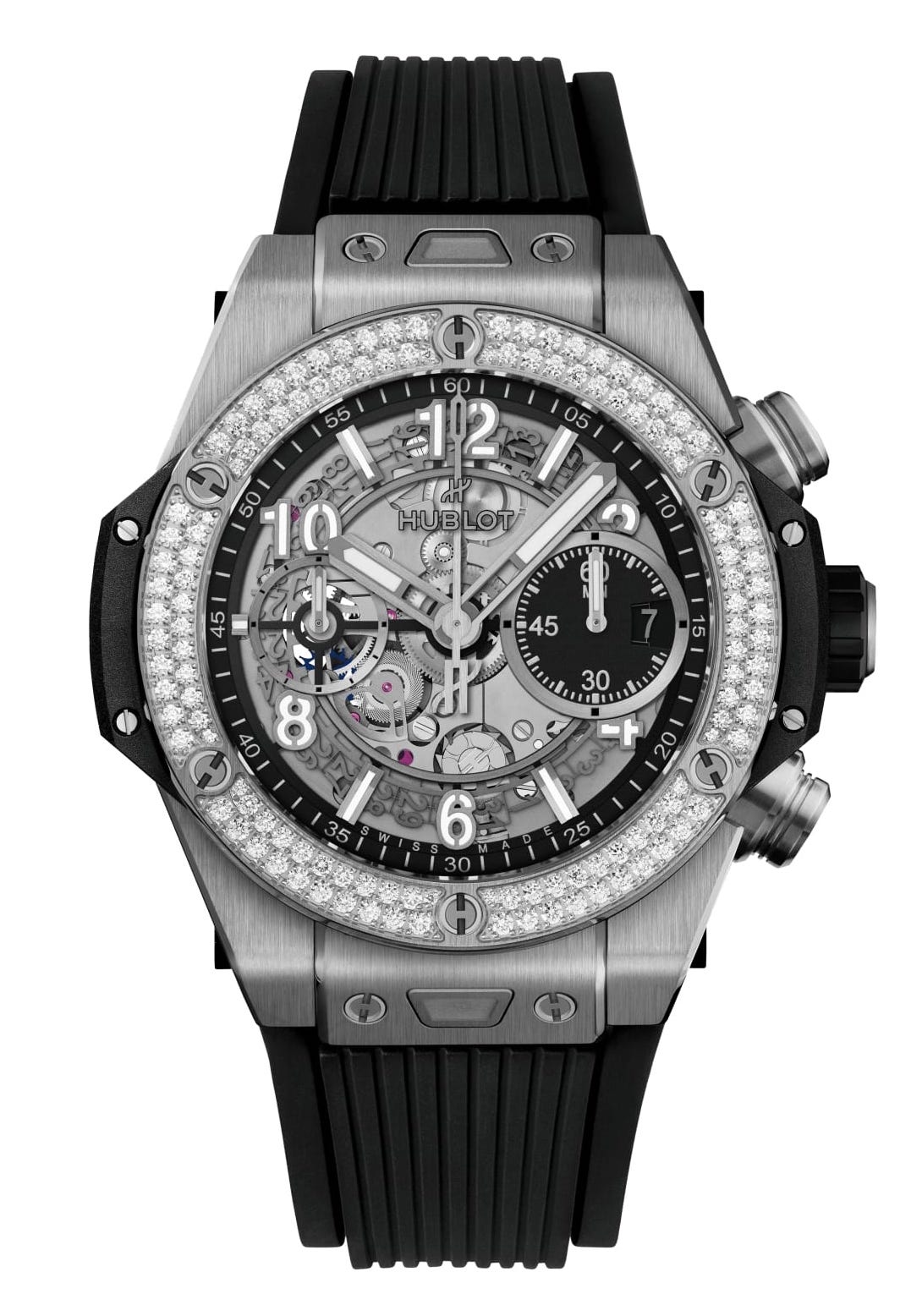 Hublot Big Bang Unico Titanium & Diamonds Men`s Watch
