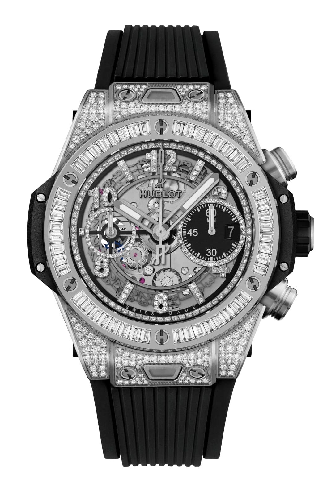 Hublot Big Bang Unico Titanium & 18K White Gold & Diamonds Men`s Watch