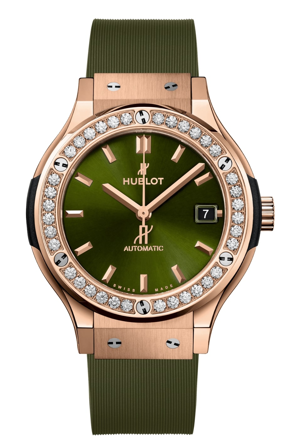 Hublot Classic Fusion Green King Gold & Diamonds Unisex Watch