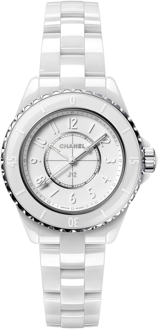 Chanel J12 Phantom White Dial Ladies Watch H6186 for Women