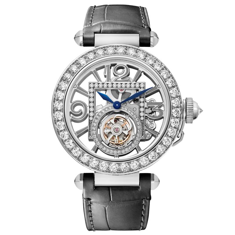Cartier Pasha de Cartier 41mm 18K White Gold & Diamonds Skeleton Watch