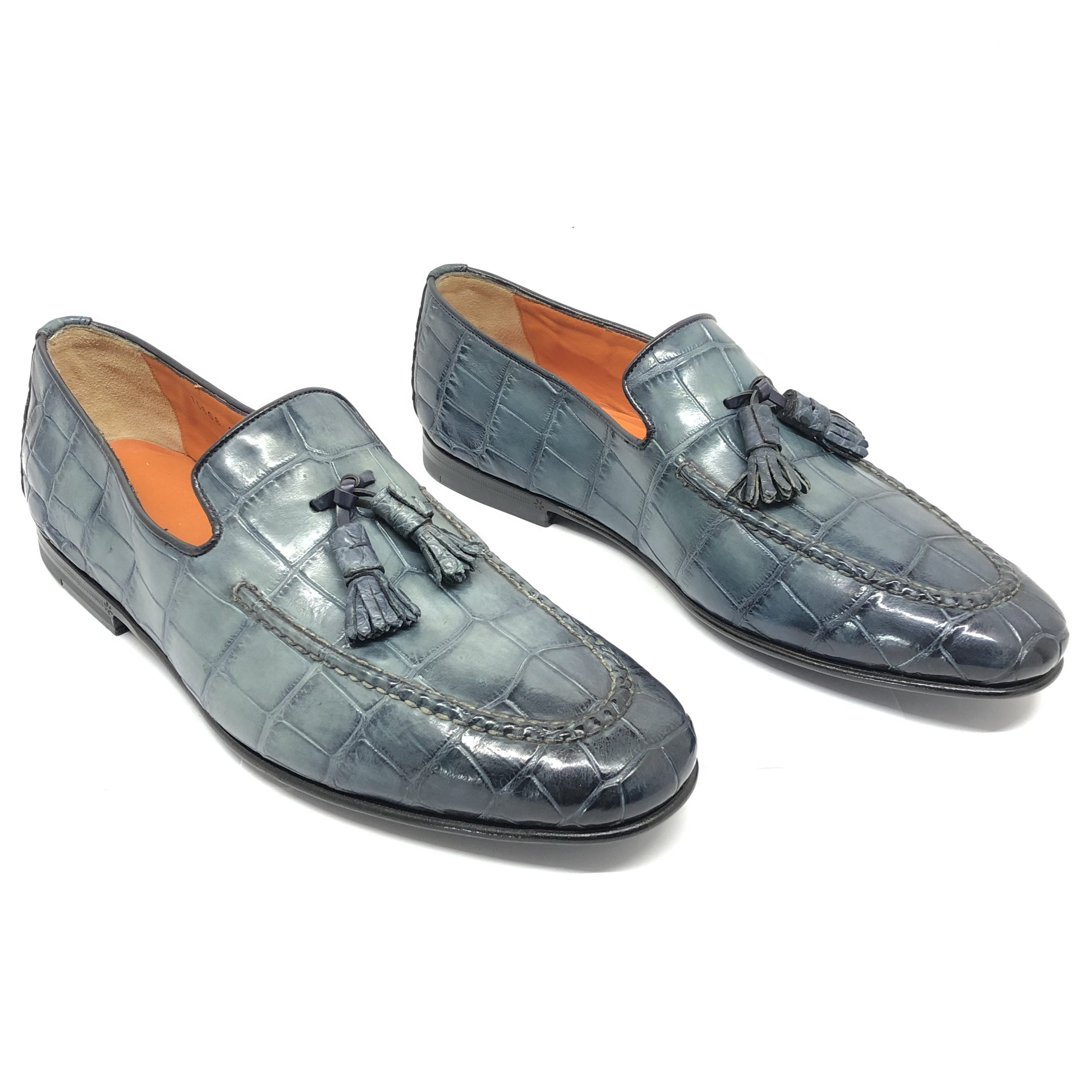 Santoni Men's Alligator Leather Shoes