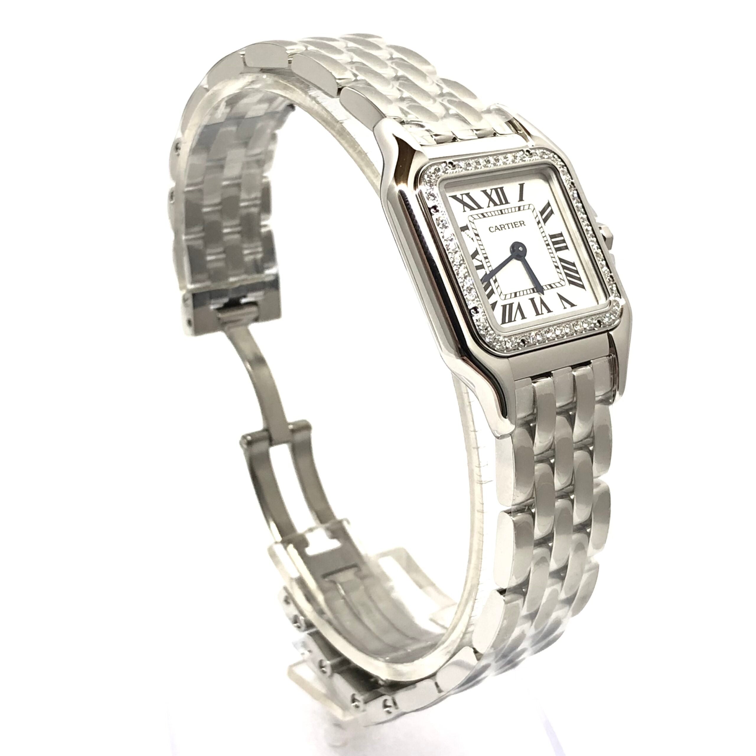 Cartier Panthère Stainless Steel & Diamonds Medium Model Ladies Watch
