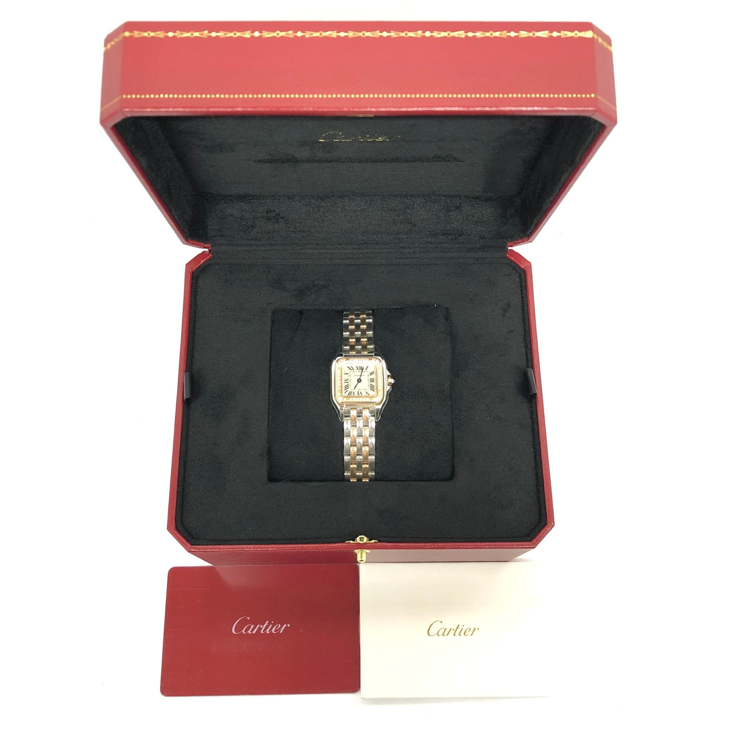 Cartier Panthère 18K Pink Gold & Stainless Steel & Diamonds Small Model Ladies Watch