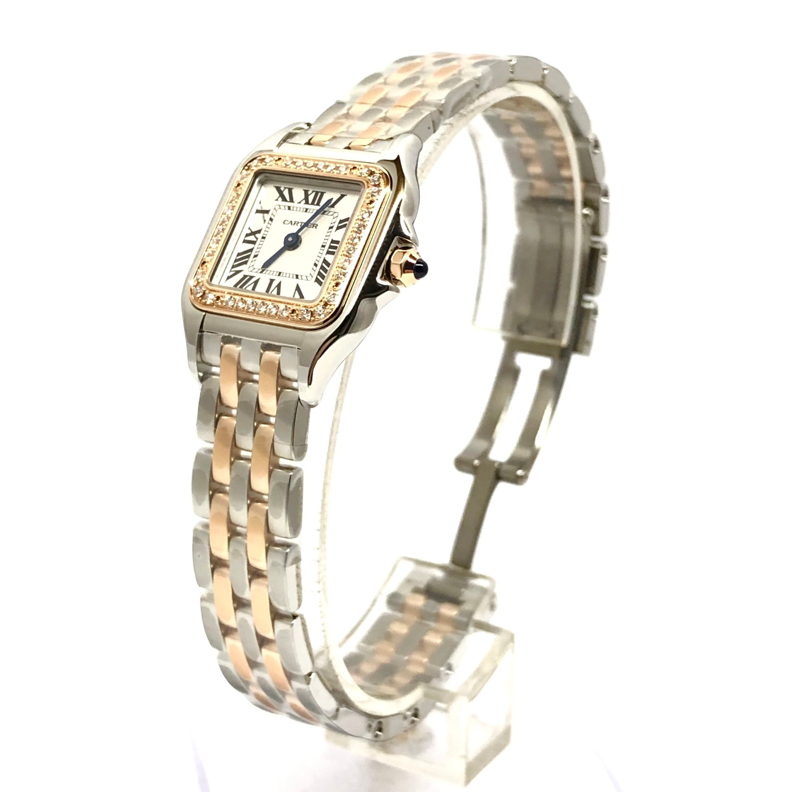 Cartier Panthère 18K Pink Gold & Stainless Steel & Diamonds Small Model Ladies Watch