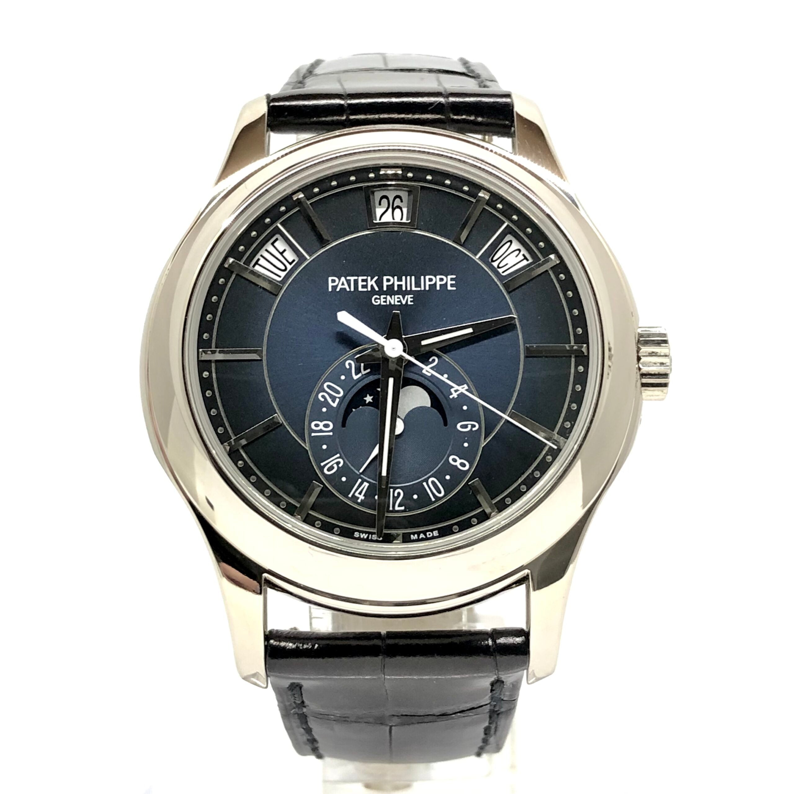 Patek Philippe Complications Moonphase 18k White Gold Men's Watch