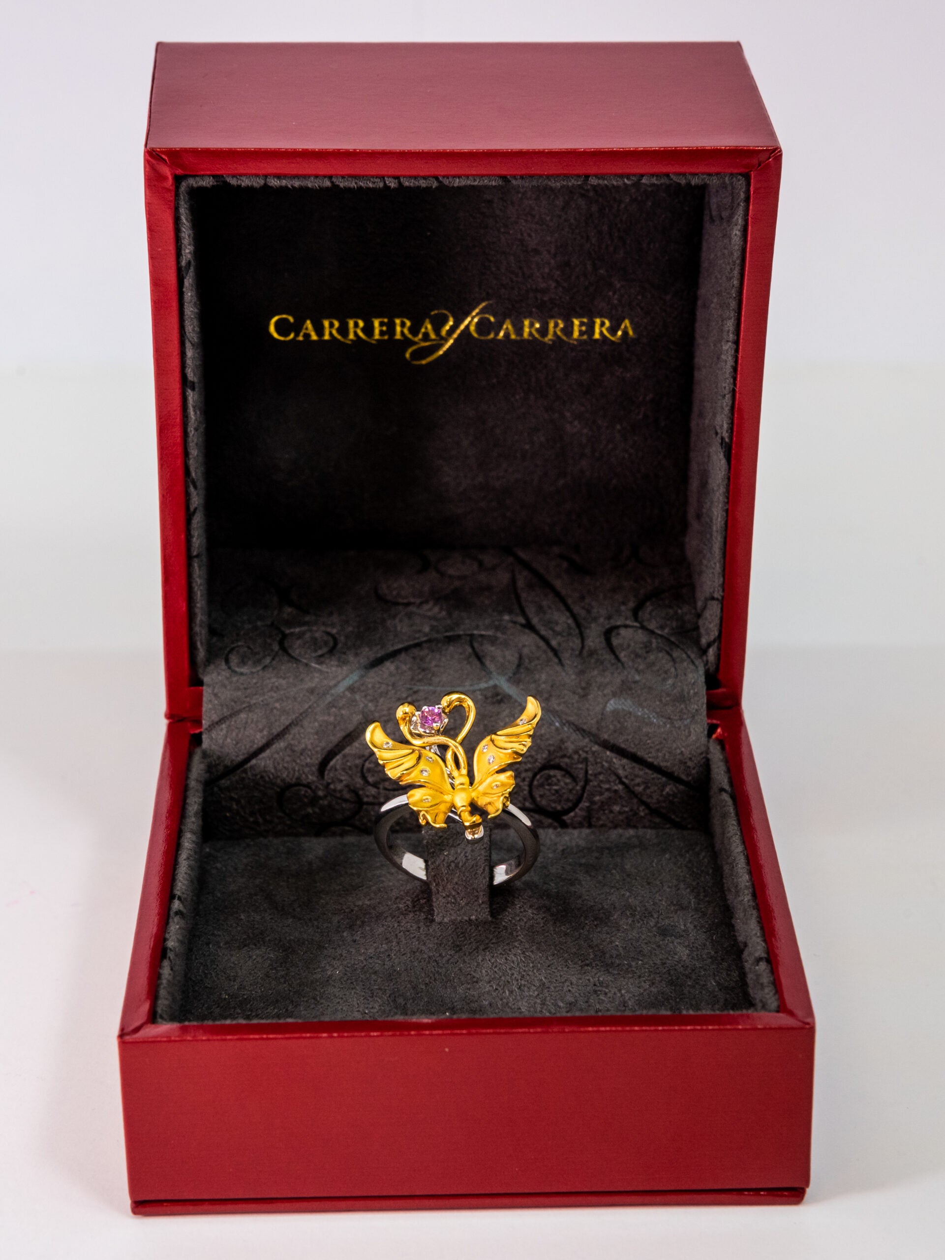 Carrera Y Carrera Alegoria 18K Yellow Gold & 18K White Gold with Diamonds and Sapphires Ring
