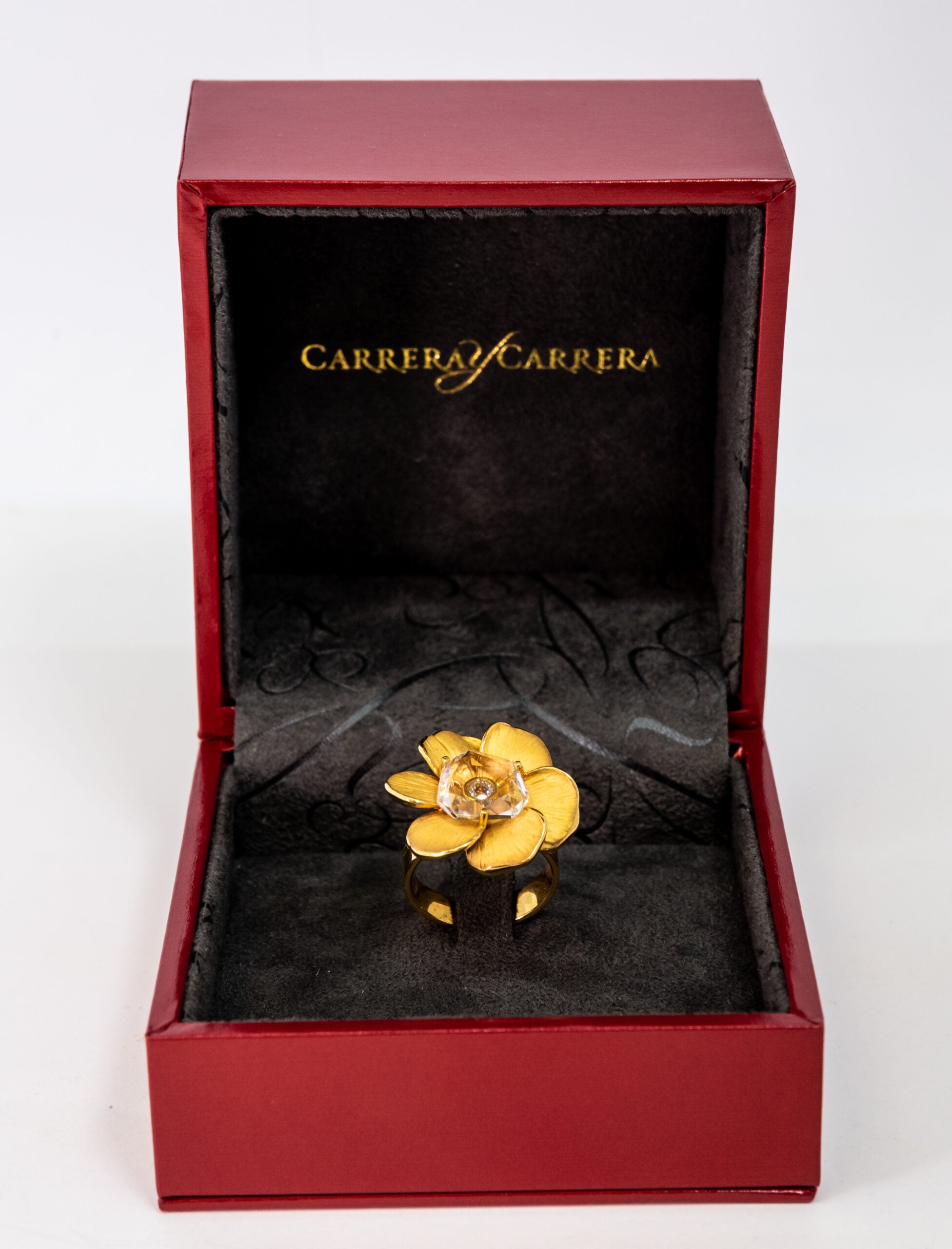 Carrera Y Carrera Gardenia Flower 18K Yellow Gold Diamond Ring