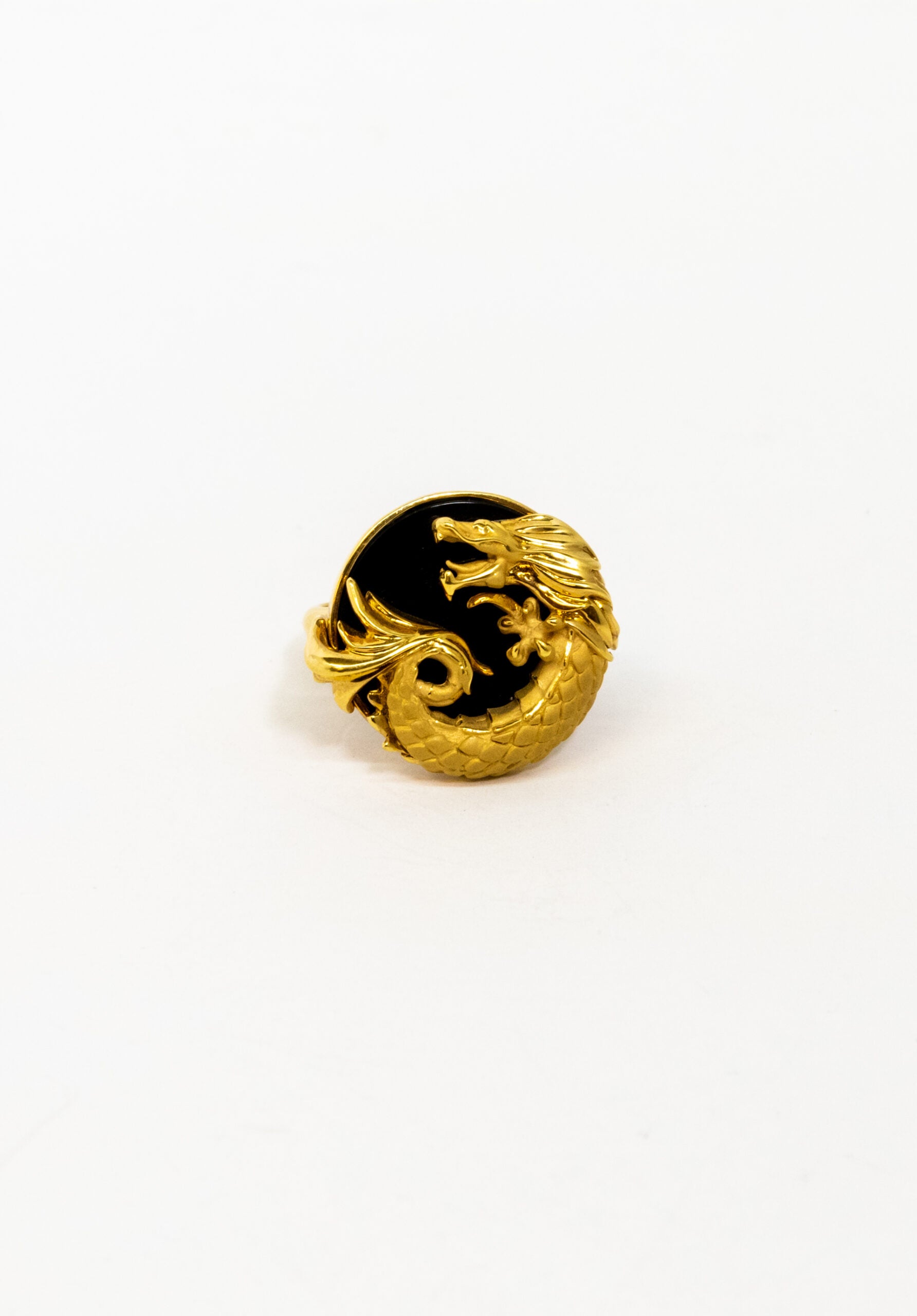Carrera Y Carrera Circles of Fire 18K Yellow Gold and Onyx Ring