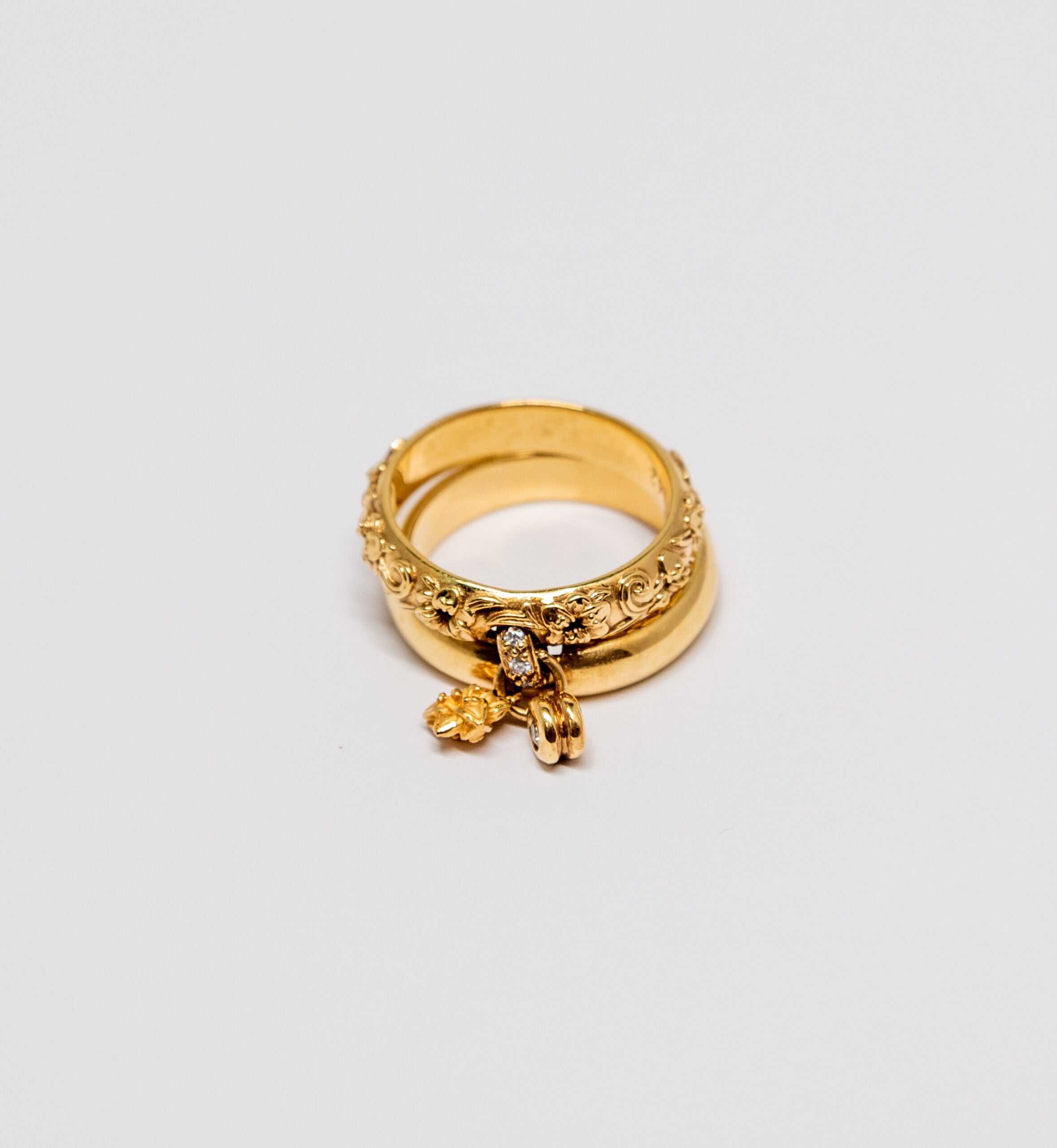 Michou Silver and Gold Ring with Peridot & Topaz- Size 7 | Bluestone Jewelry  | Tahoe City, CA
