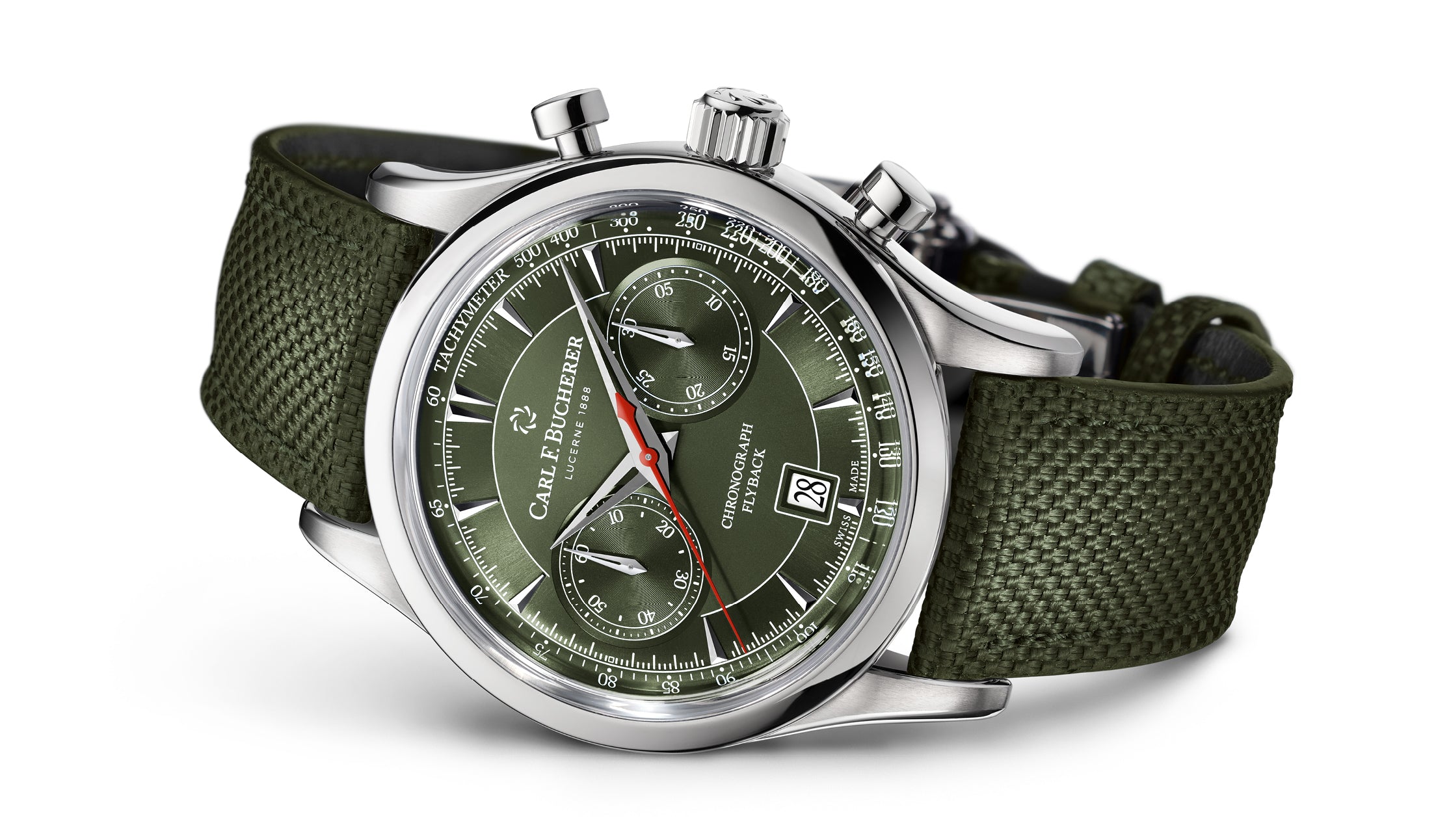 Carl F. Bucherer Manero Flyback Green Stainless steel Men's watch