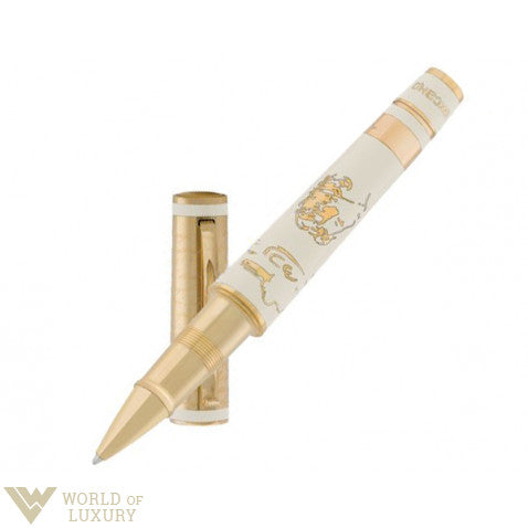 Omas: Alexander Pushkin Limited Edition 18ct Gold Rollerball Pen
