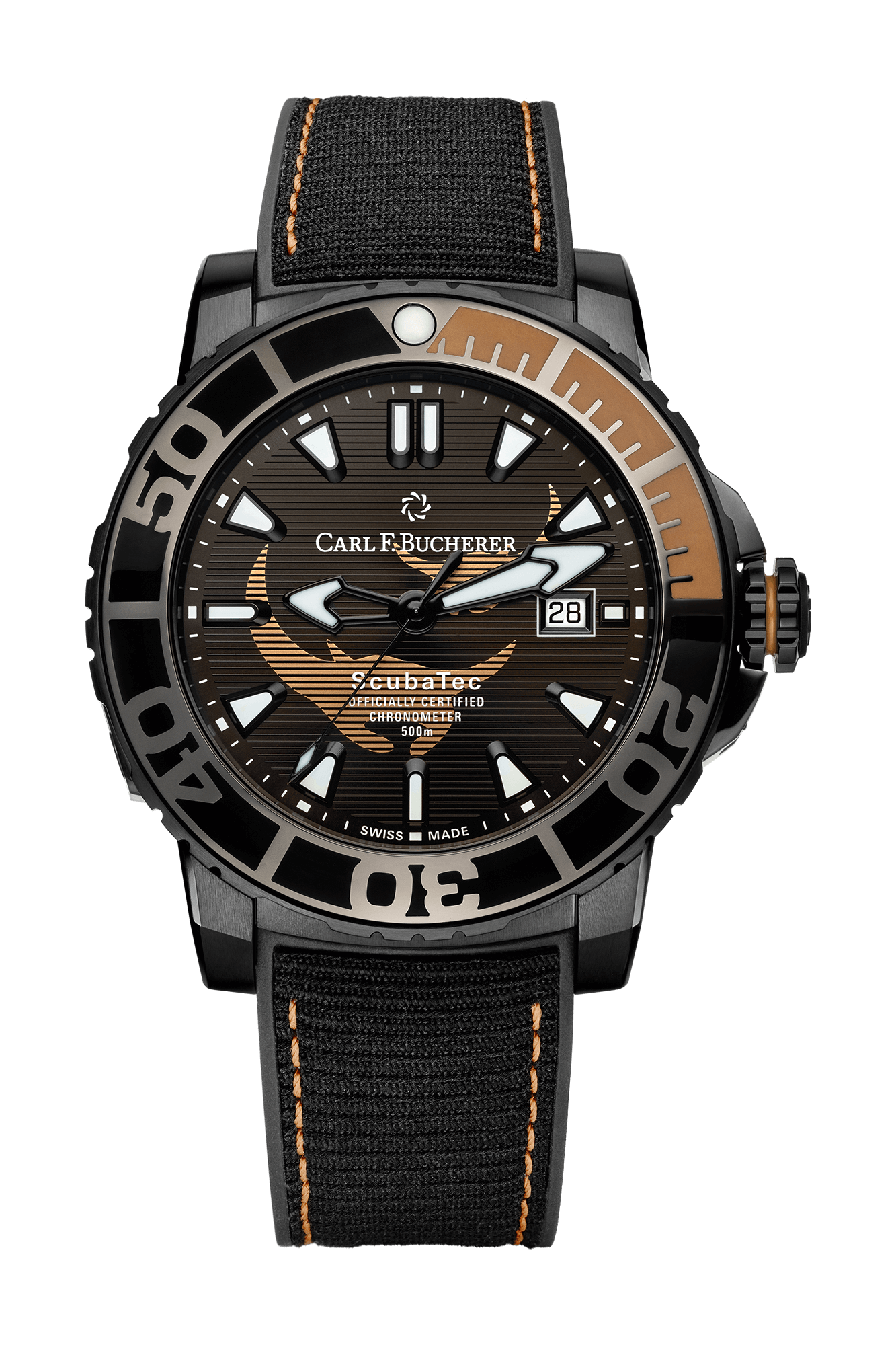 Carl F. Bucherer Patravi Scubatec Black Manta Special Edition Black Dial Men's Watch