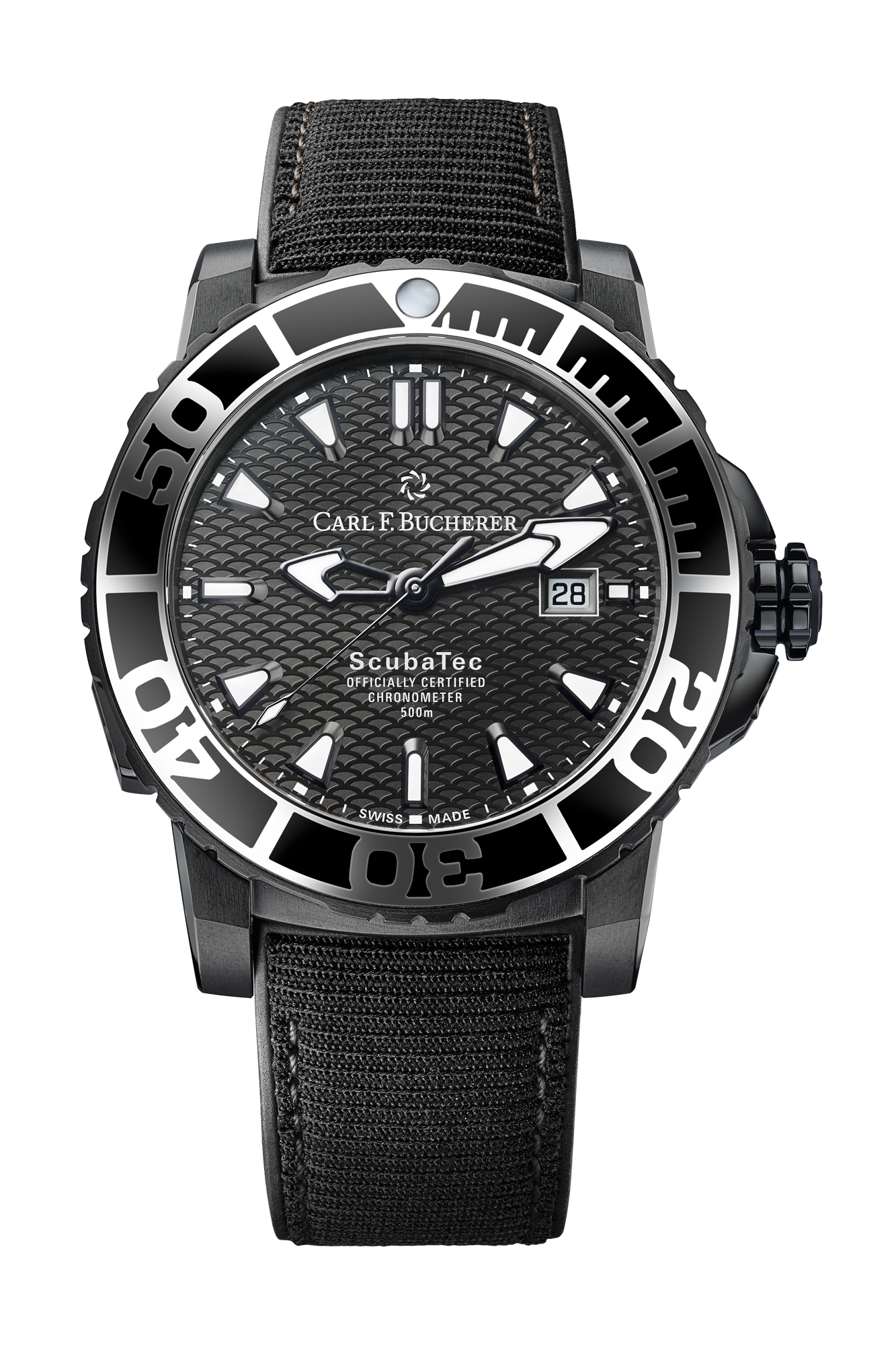 Carl F. Bucherer Patravi Scubatec Black Stainless Steel Men's Watch