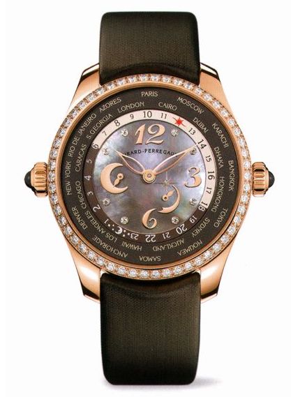 Girard Perregaux World Time 18K Rose Gold & Diamonds Unisex Watch
