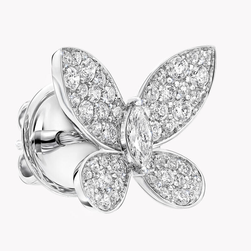 Graff Pavé Butterfly Diamond Stud Earrings