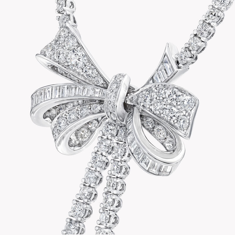 Graff Tilda’s Bow Double Strand Round Diamond Necklace