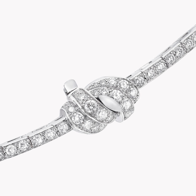 Graff Tilda’s Bow Double Pavé Diamond Drop Necklace