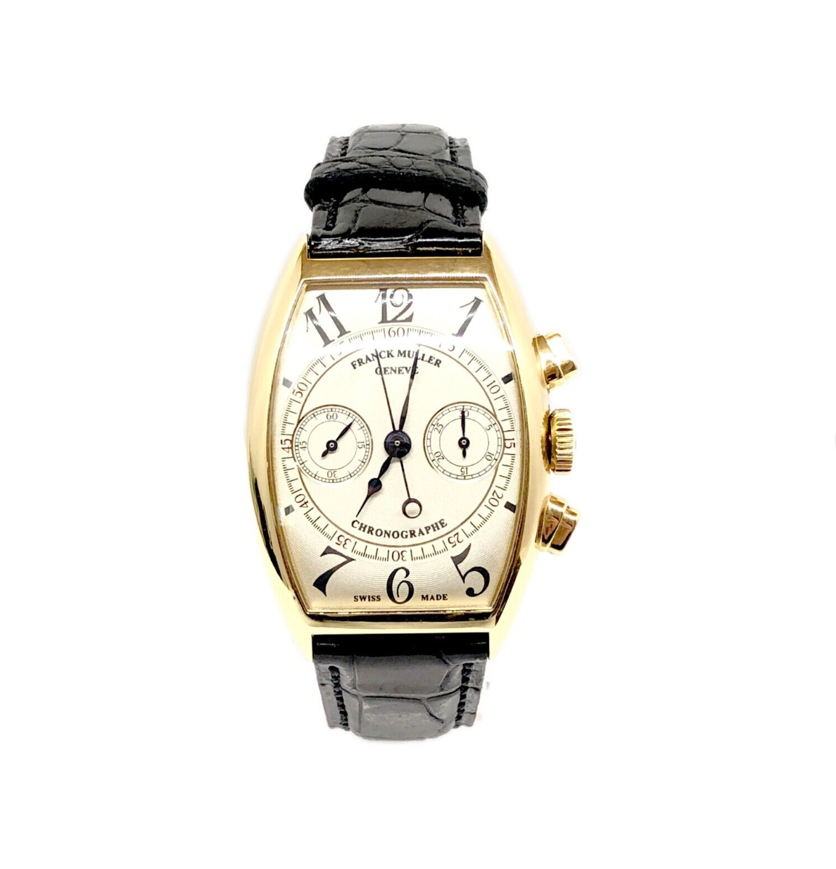 Franck Muller Casablanca Chronograph 18K Yellow Gold Mens Watch