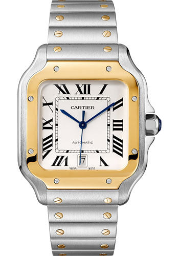 Cartier Santos Stainless Steel & 18K Yellow Gold Men's Watch
