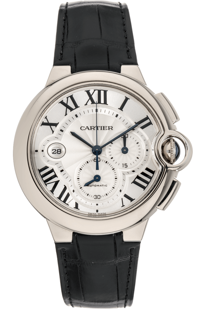 Cartier Ballon Bleu Chronograph 18K White Gold Men's Watch
