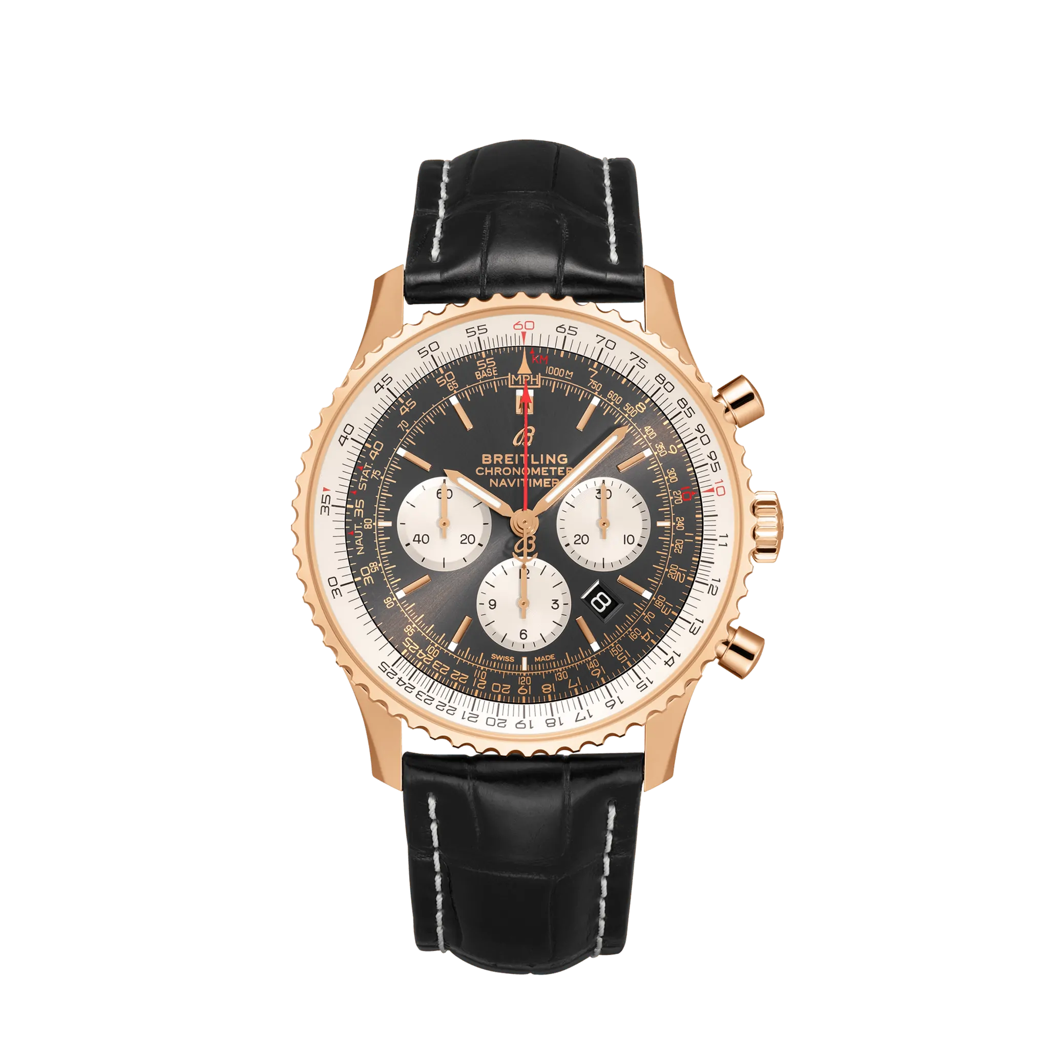 Breitling Navitimer B01 Chronograph 46 18K Red Gold Men's Watch